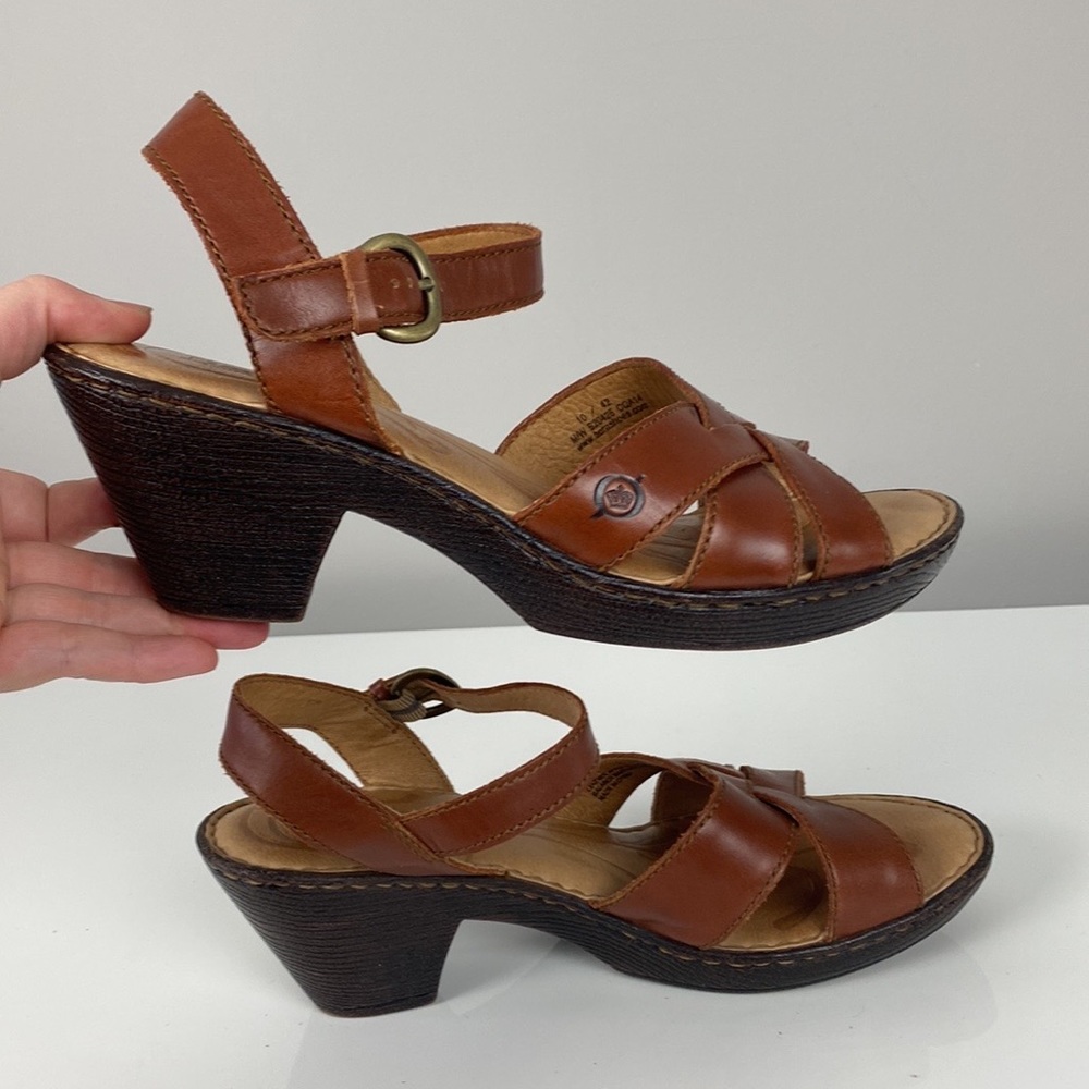 Born Belinda Open Toe Heeled Sandal Size 10 - Picture 13 of 16